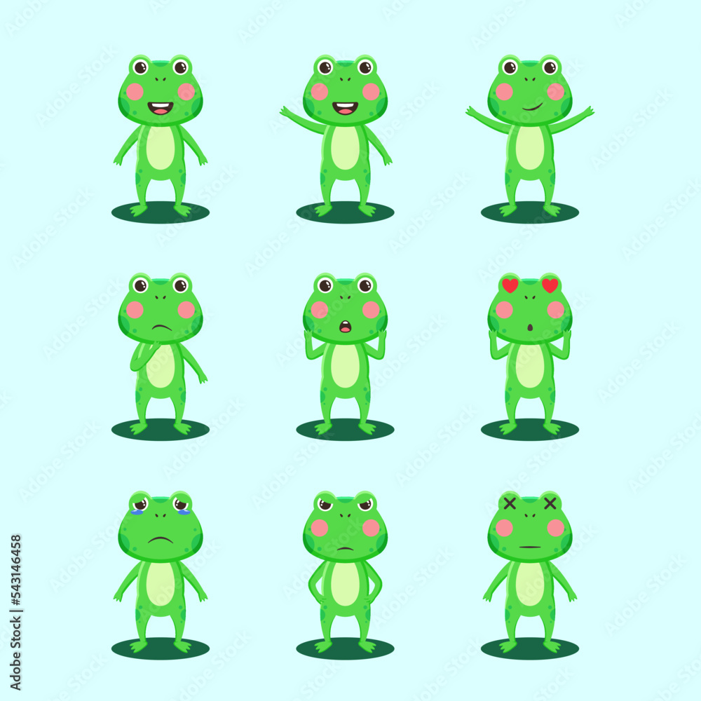 Cute Frog Character Bundle Premium Cute Frog Character Bundle Premium