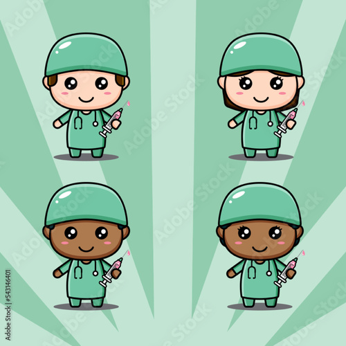 Cute Surgeon Character Bundle Premium