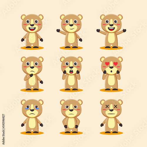 Cute Bear Character Bundle Premium