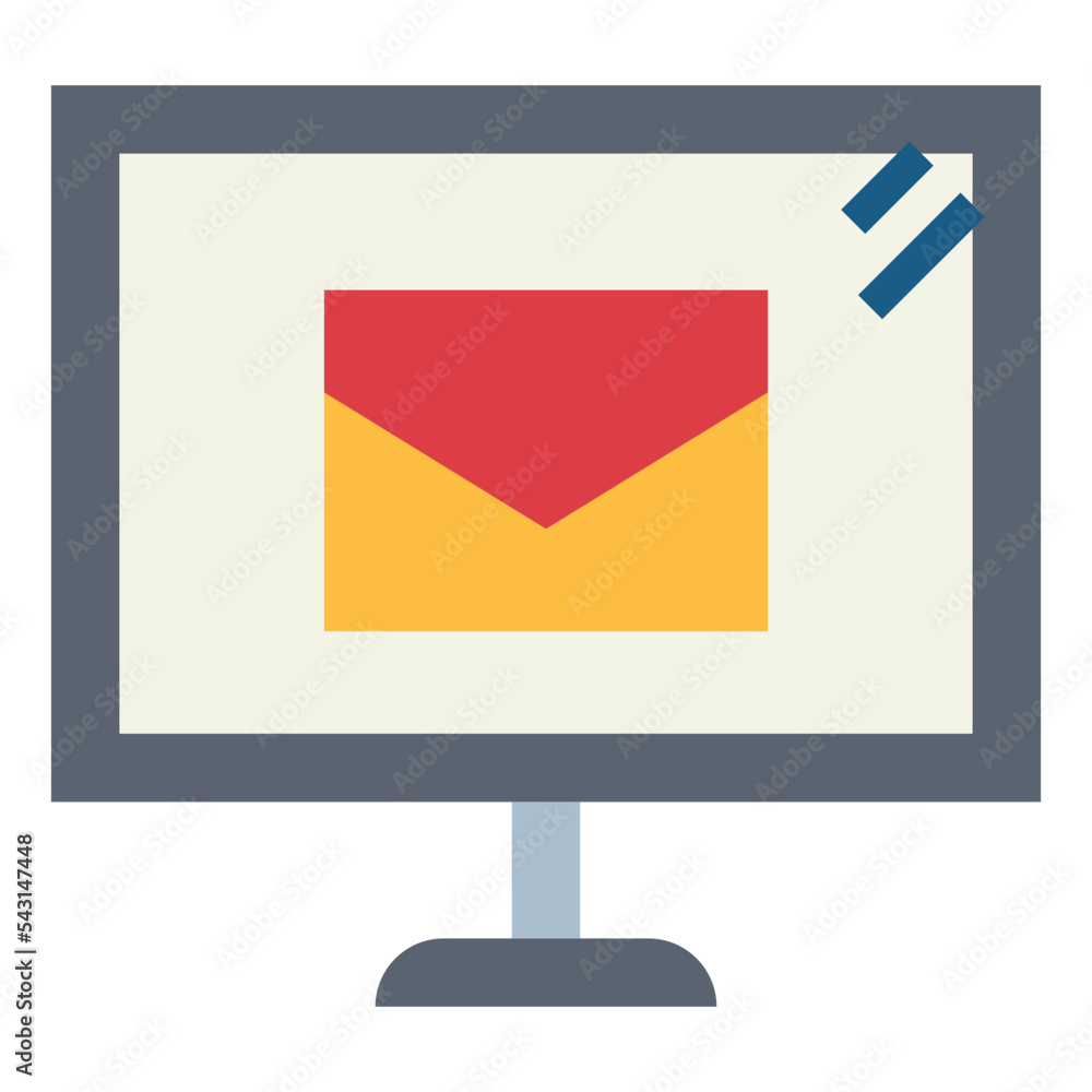 email flat icon style email flat icon style