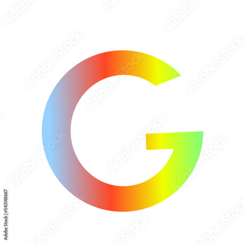 google icon vector. Linear style sign for mobile concept and web design. google symbol illustration. Pixel vector graphics - Vector. Colored