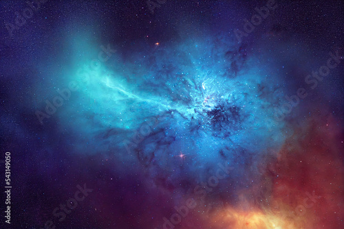 Space nebula, colorful abstract background image 