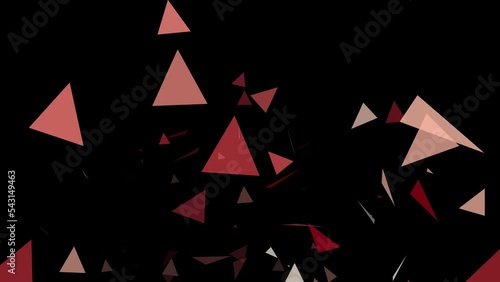 黒い背景に三角形が湧き出る