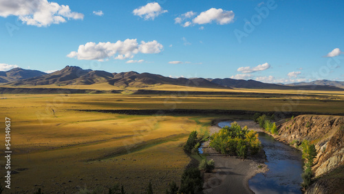 River in Orkhon valley in Mongolia