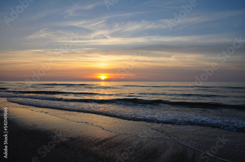 sunset on the beach