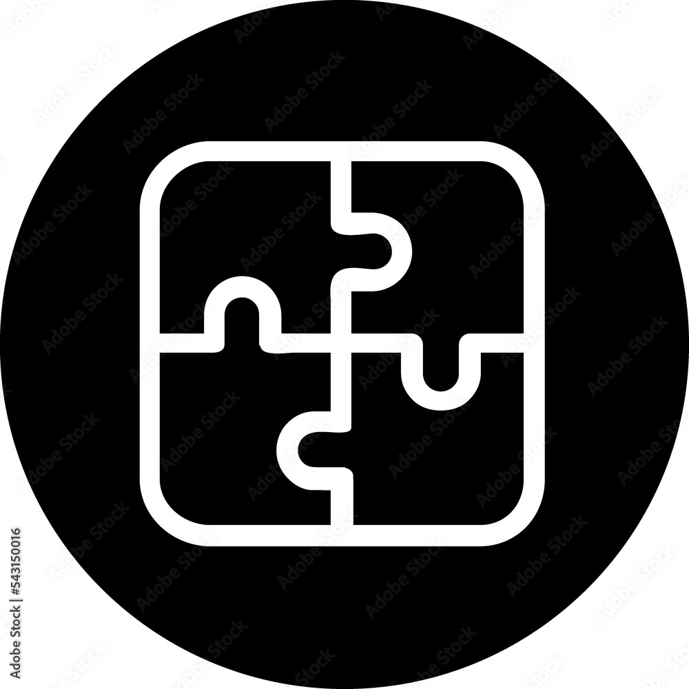 Puzzle shape glyph icon Puzzle shape glyph icon
