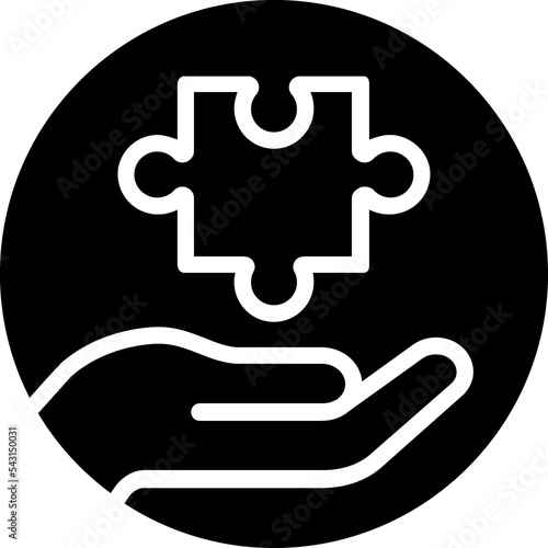 Puzzle shape glyph icon