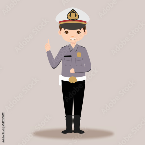 Police Officer Character Constructor Vector