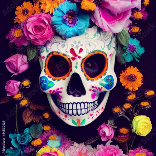 Day of the dead - Día de Muertos - AI Generated Art
