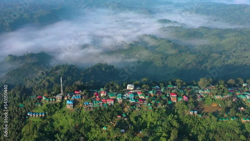 Sajek Valley. Baghaichhari Upazila in Rangamati District. Aerial View. Beautiful Bangladesh photo