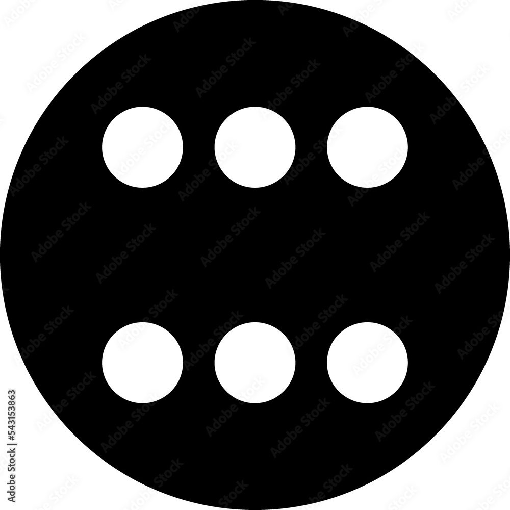 Obraz premium Dice circle line icon