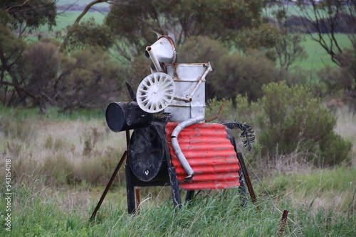 Tin horse on the Tin Horse Highway near the town of Kulin, Western Australia. photo