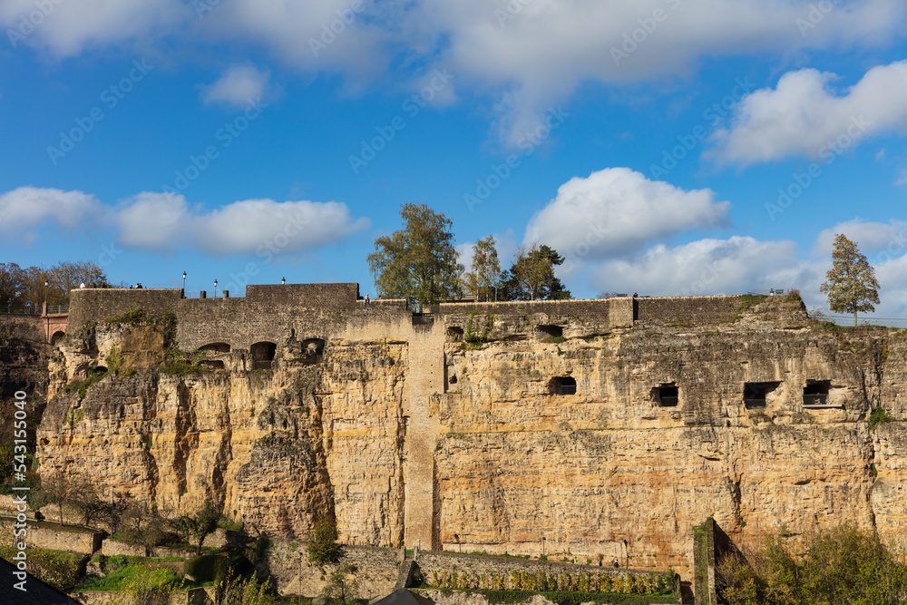 Fototapeta premium View of Bock casemates in Luxembourg City