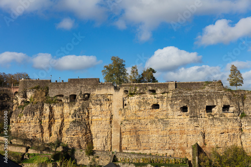 View of Bock casemates in Luxembourg City photo