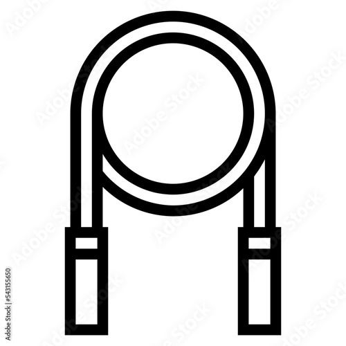 jump rope line icon style