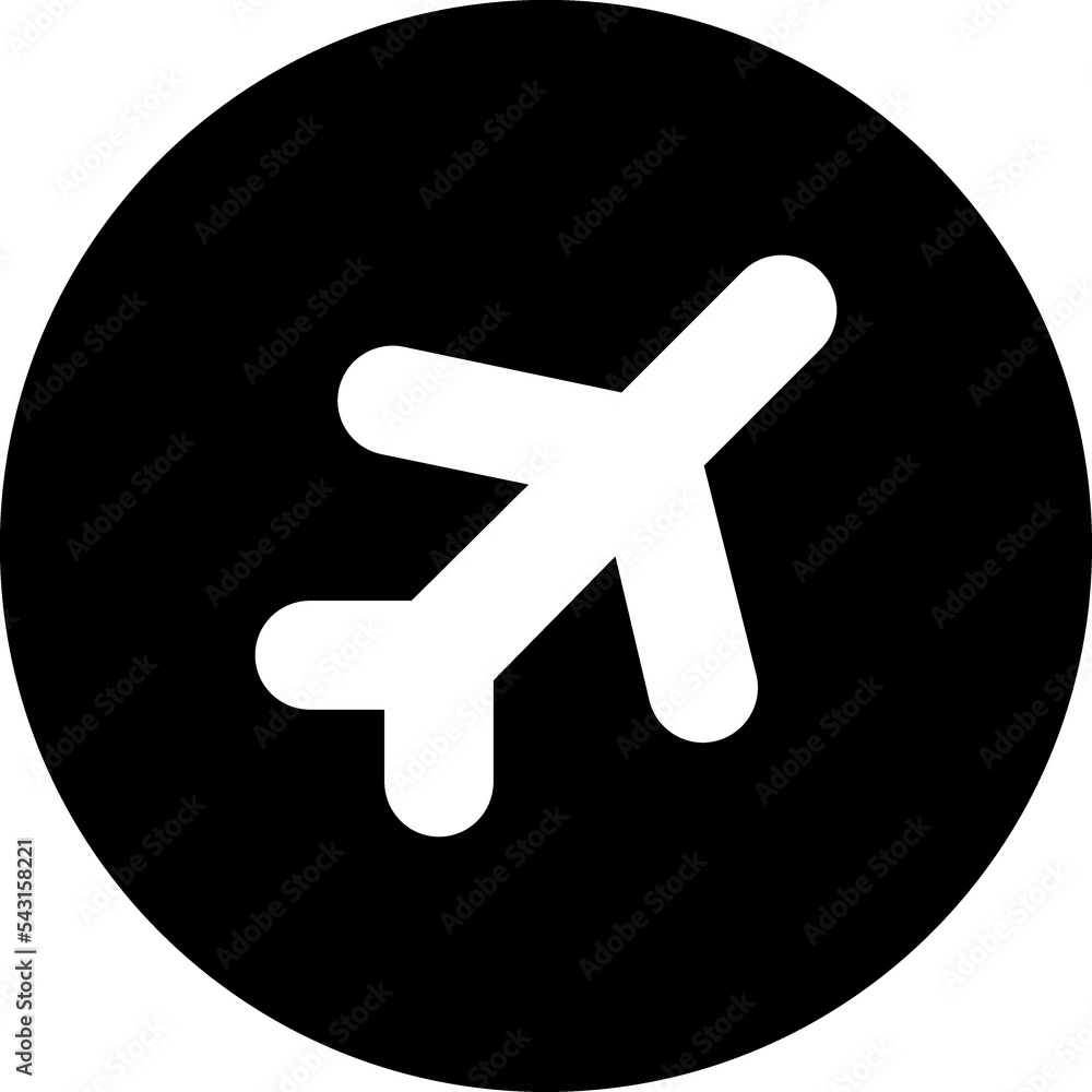 Obraz premium Airplane black sign