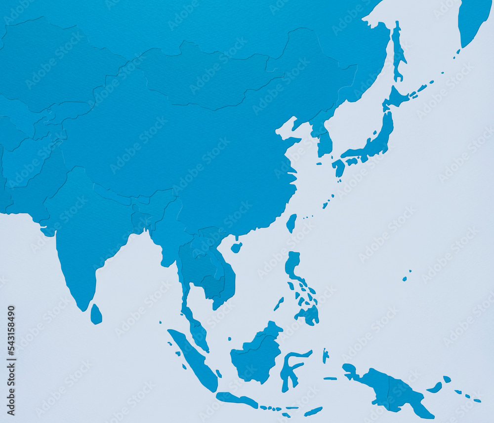 Obraz premium map of asia, cutout picture