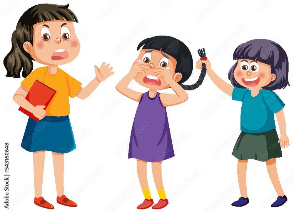 A girl get bullied by her friends A girl get bullied by her friends