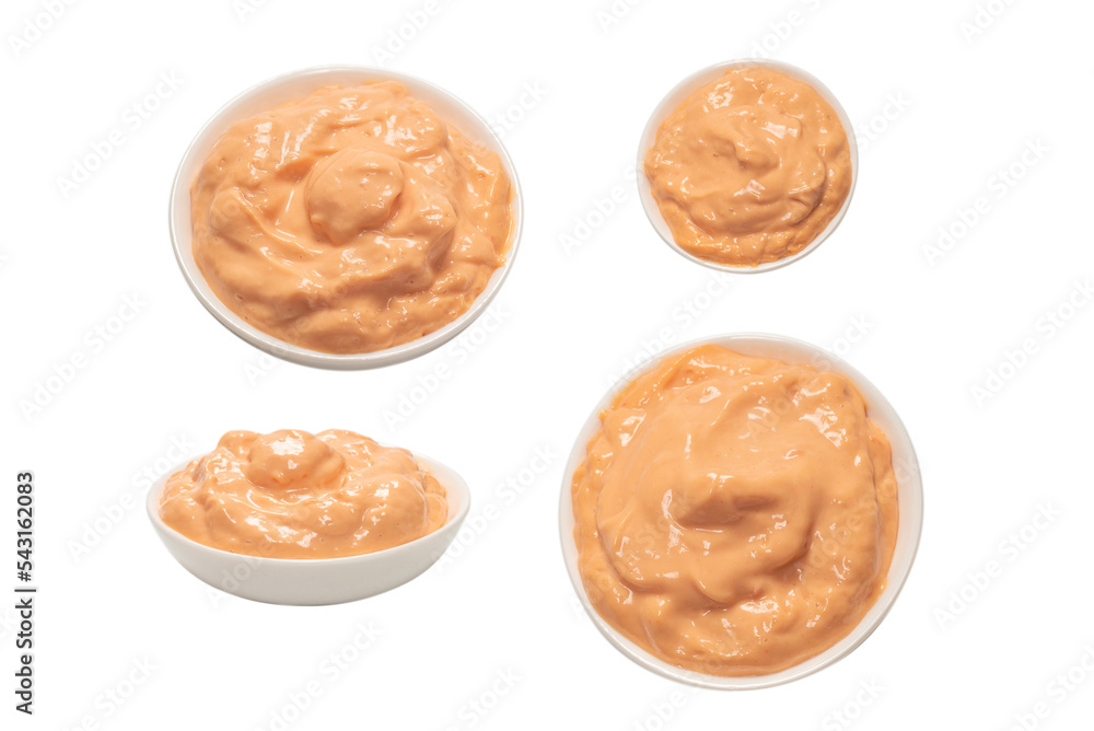 Sauce in a bowl isolated on white. Sauce in a bowl isolated on white.