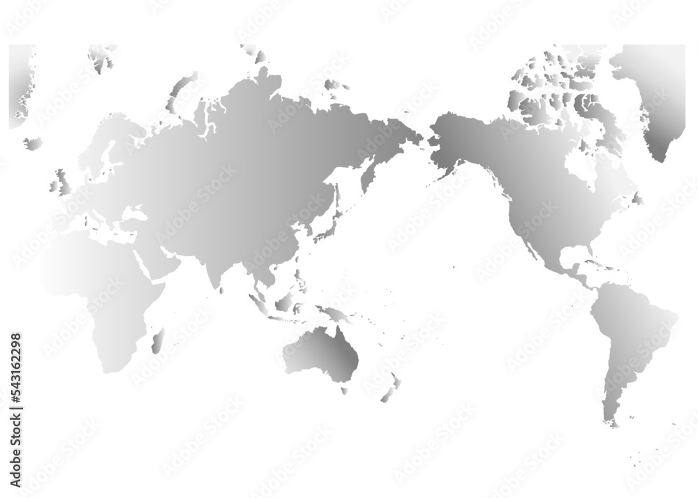 モノクロ モノトーンのシンプルな世界地図