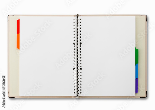 Wallpaper Mural notebook in binder format isolated on white Torontodigital.ca