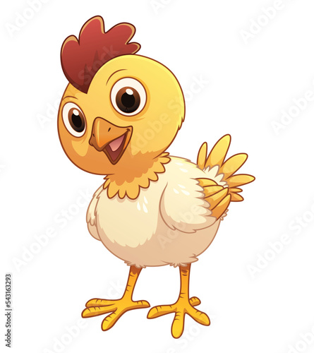Little Rooster Cartoon Animal Illustration