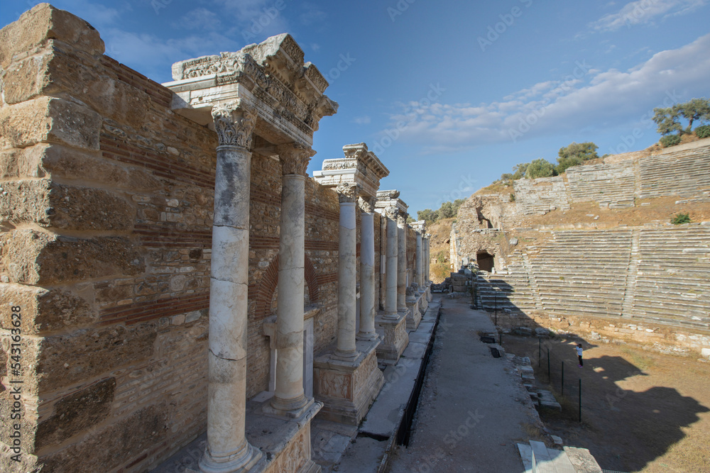 Fototapeta premium Aydin - Turkey October 30, 2022 ; Nysa Ancient City in Turkey