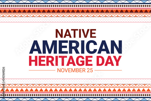 Native American Heritage Day Wallpaper with Traditional colors and Design, Editable background. American heritage day vector backdrop