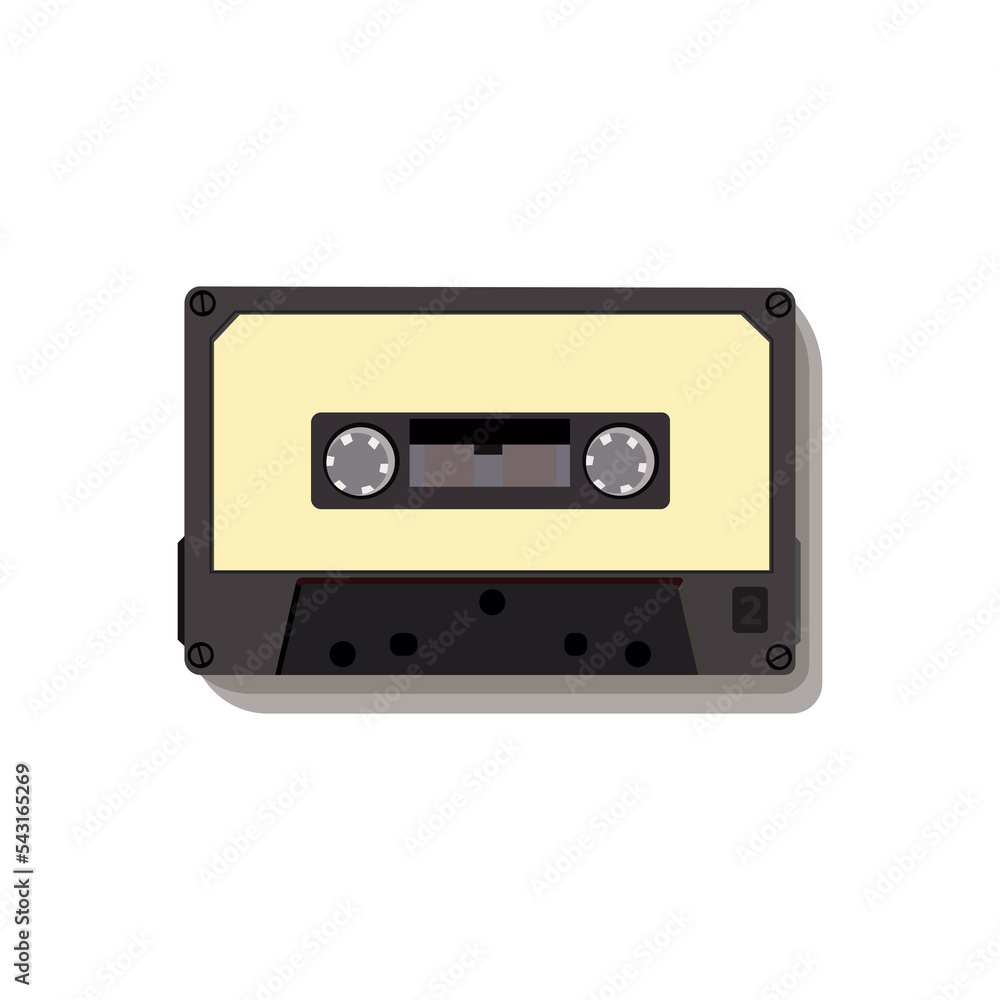 audio cassette isolated on white
