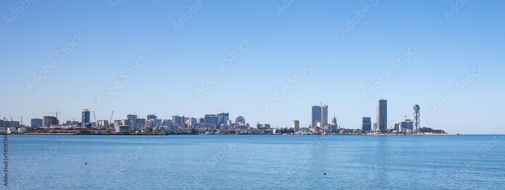 Panorama of the city of Batumi Georgia view from the water