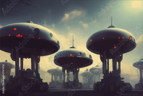 mechanized robots in the sky future world war advanced