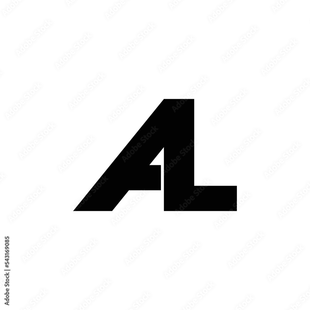 Letter AL simple logo design vector Letter AL simple logo design vector