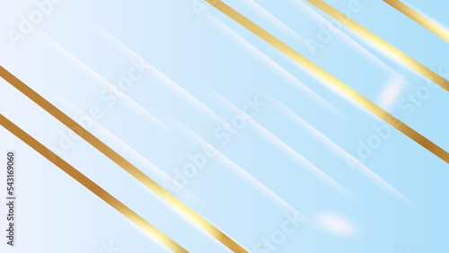 Soft blue background with golden lines and light blue gradient.