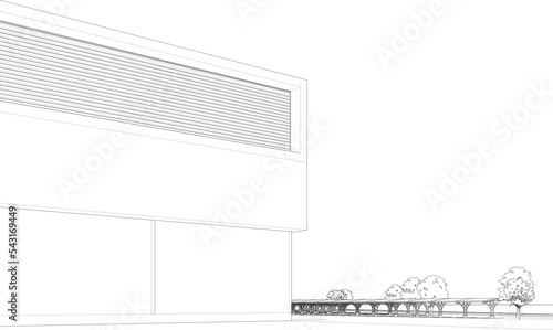 3D illustration of industrial building