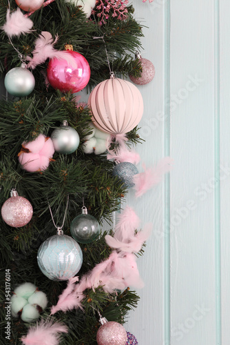 Decorated Christmas tree.