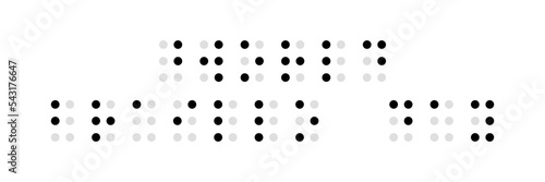 Text to read by touch. Braille font