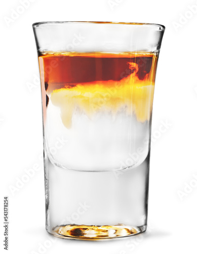 Alcohol in Shot Glass Isolated