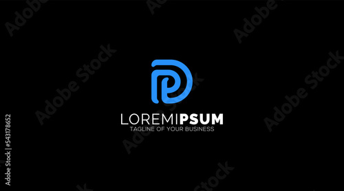Modern DP Letter Logo design Icon symbol Vector Template