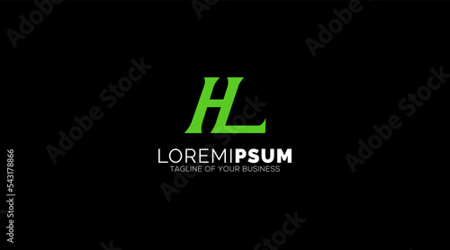 Modern HL Letter Logo design Icon symbol Vector Template
