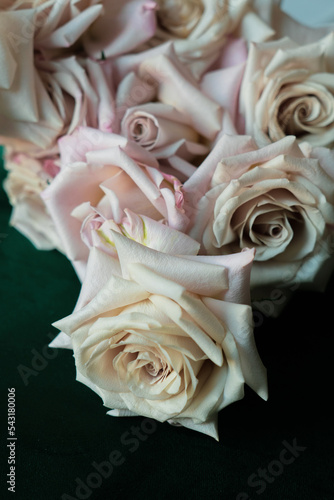 White roses, wedding bouquet