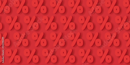 Business background with rounded percent symbols red volume texture