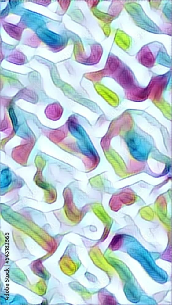 Abstract artistic background with intertwined patterns Stock Video