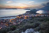 Scenic view on the town of Kas, Turkey at sunset.
