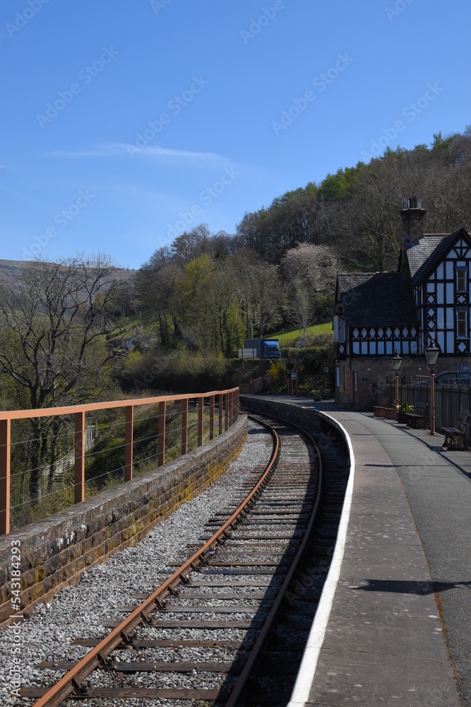 the unique train station of Berwyn in wales, which is a station that is on top of a bridge that goes over another bridge the unique train station of Berwyn in wales, which is a station that is on top of a bridge that goes over another bridge
