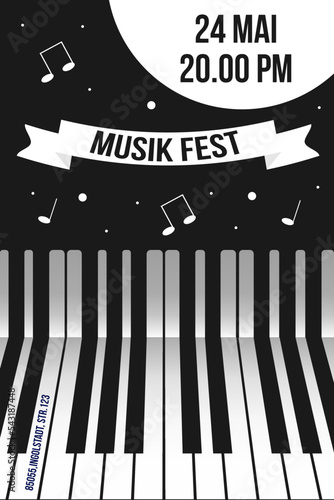 musik fest banner, party flyer