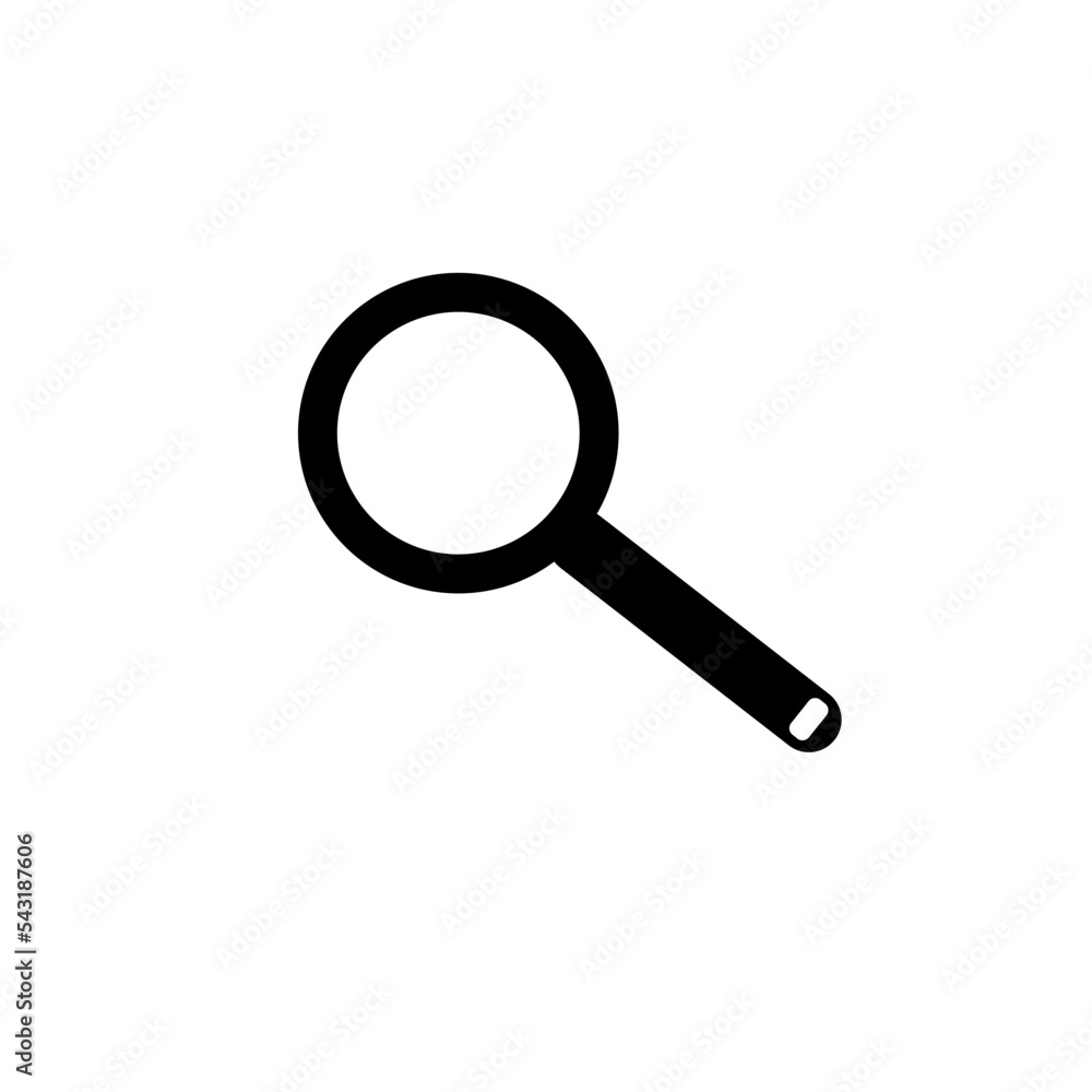 Search icon. Magnifying glass icon, vector magnifier or loupe sign. Search icon. Magnifying glass icon, vector magnifier or loupe sign.