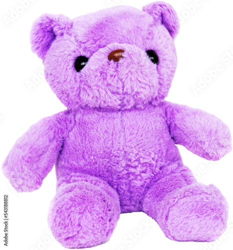 Stuffed toy lilac Teddy bear isolated