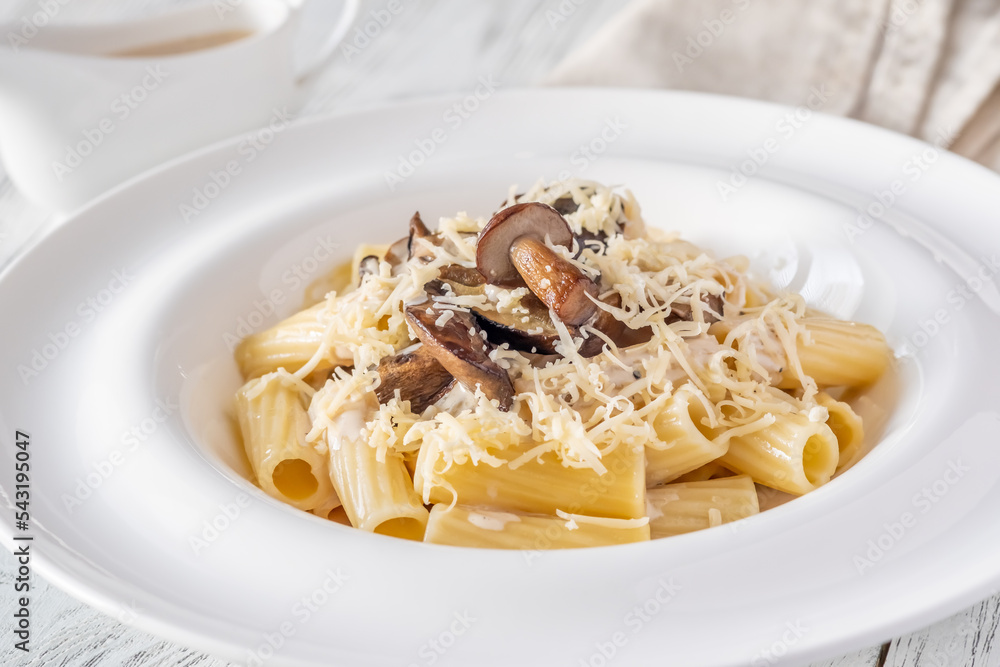 Tortiglioni with porcini mushrooms