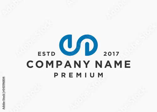 letter ee with infinity logo design vector illustration template