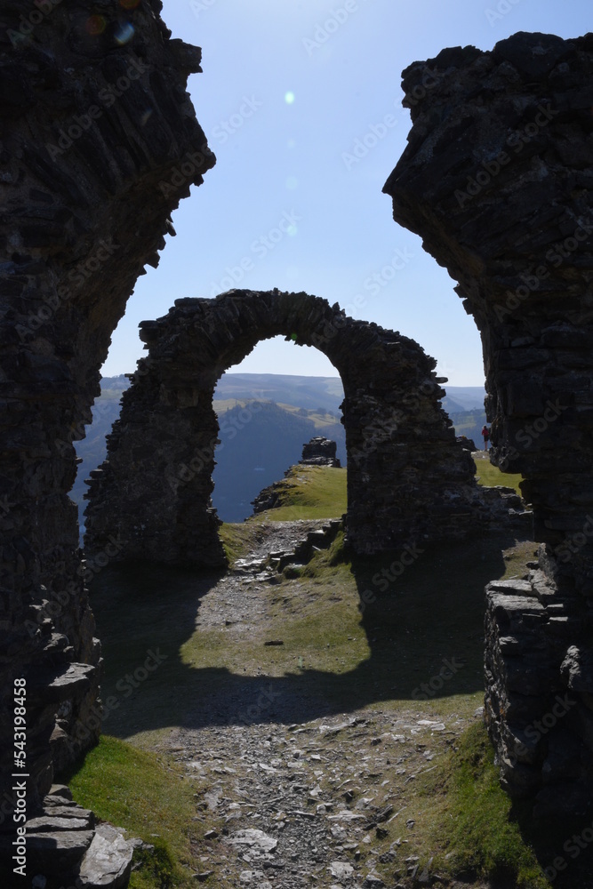 the remains of a Welsh castle near Llangollen